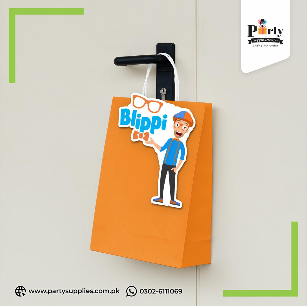 Blippi Theme Goody Bags | Birthday Party Favor Bags 6 pcs Pack