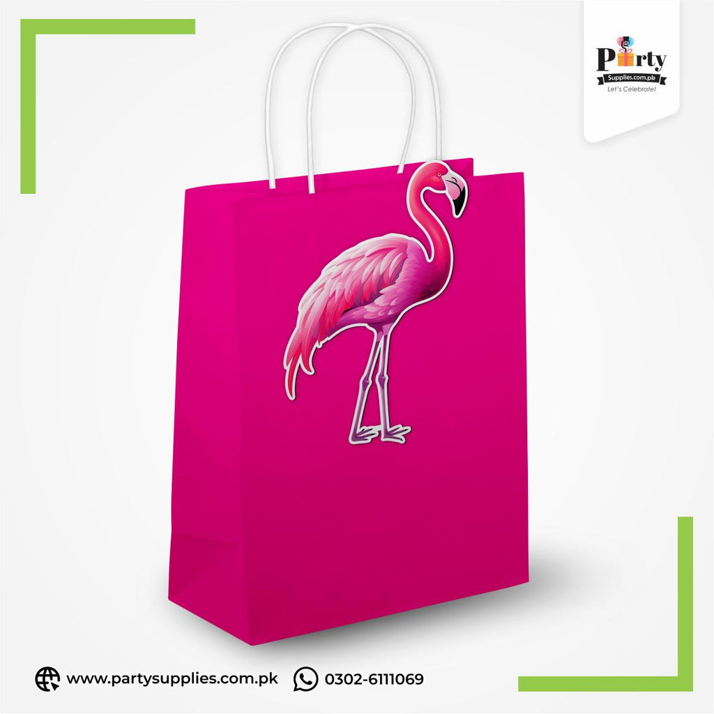Flamingo Theme Goody Bags | Birthday Party Favor Bags