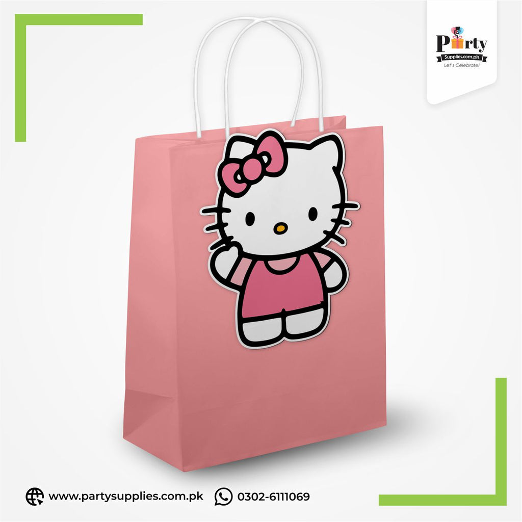 Hello Kitty theme Cutout Favor Goody Bag for birthday party decoration