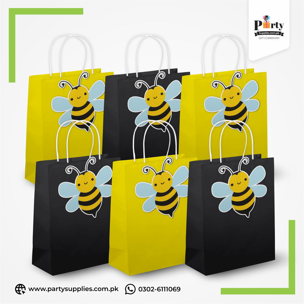 Honey Bee Theme Goody Bags | Birthday Party Favor Bags