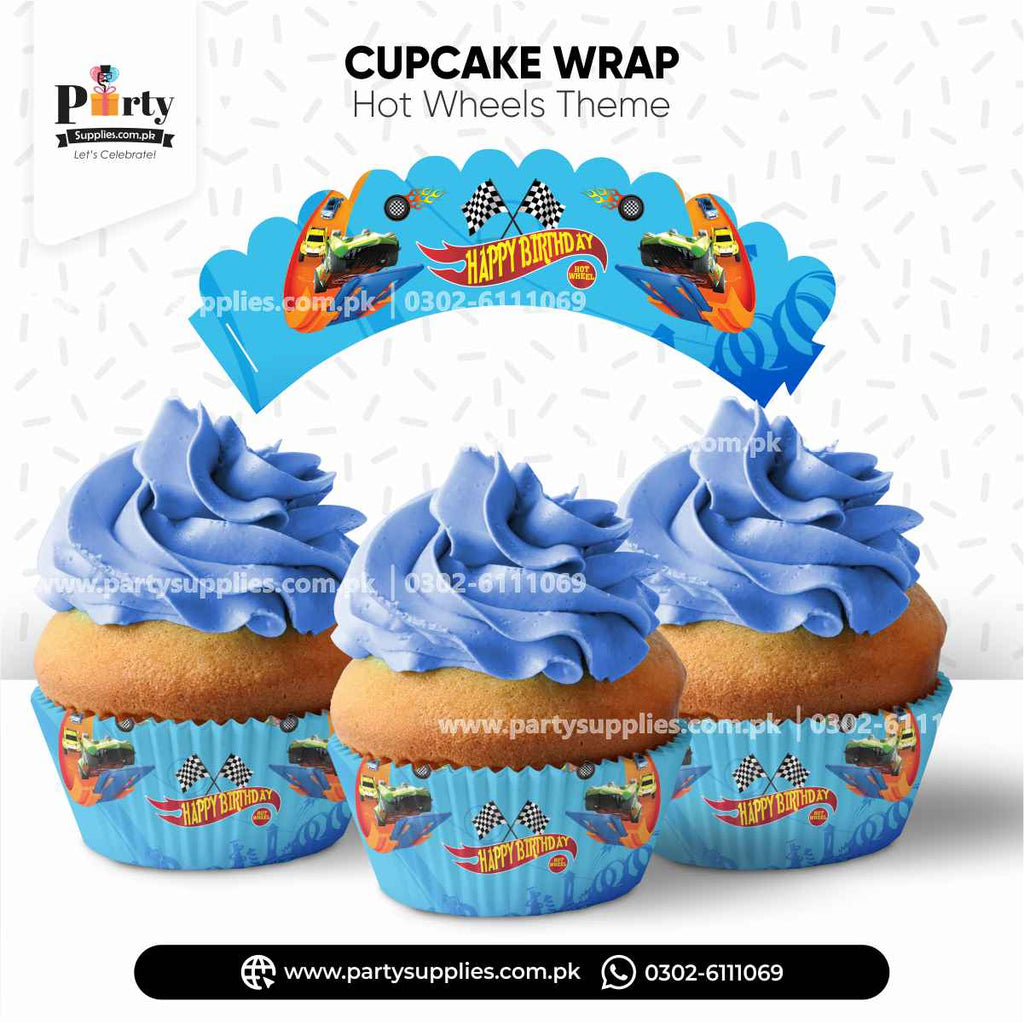Hot Wheels Theme Cupcake Wraps