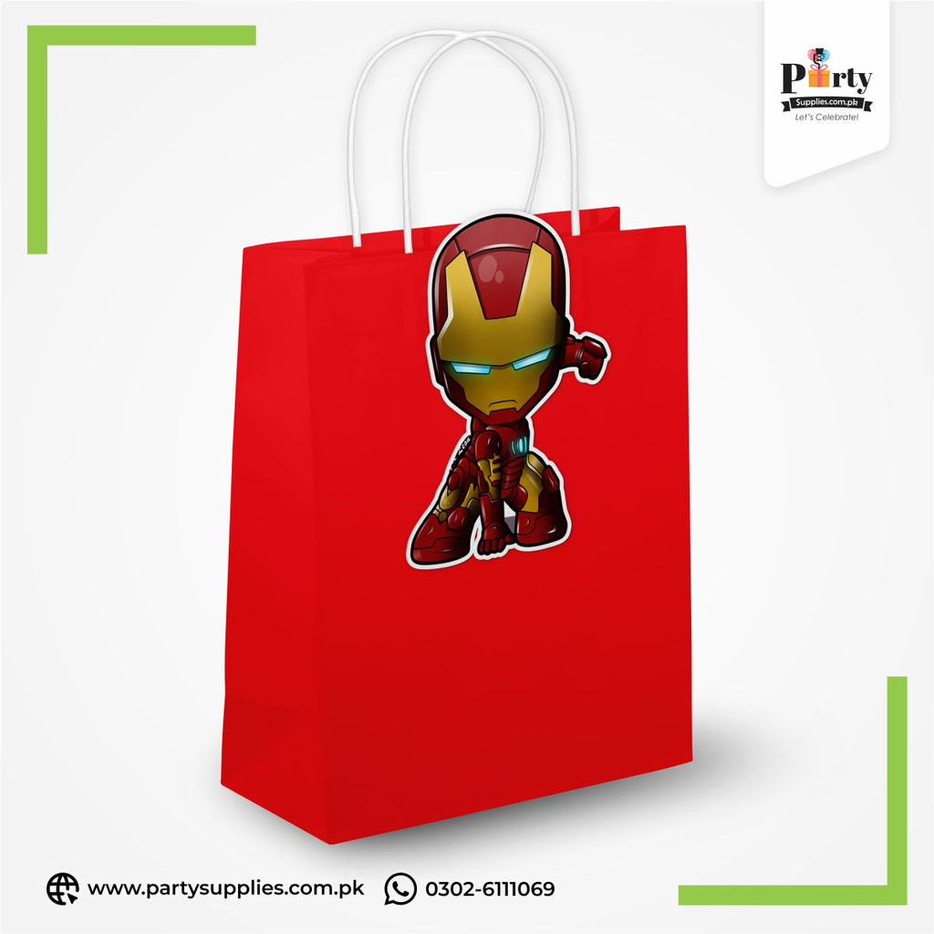 Iron Man Theme Goody Bags | Birthday Party Favor Bags