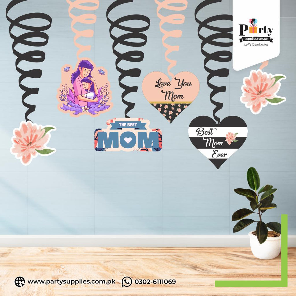 Mother's Day Decorations Spiral Hanging Swirls