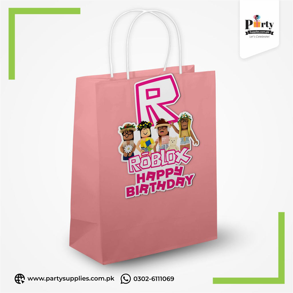 Roblox Girl Theme Goody Bags | Birthday Party Favor Bags