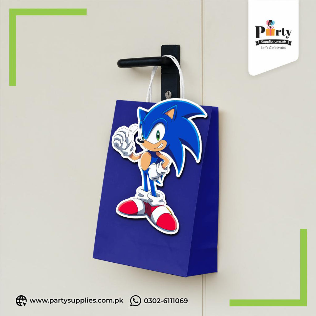 Sonic Theme Goody Bags | Birthday Party Favor Bags