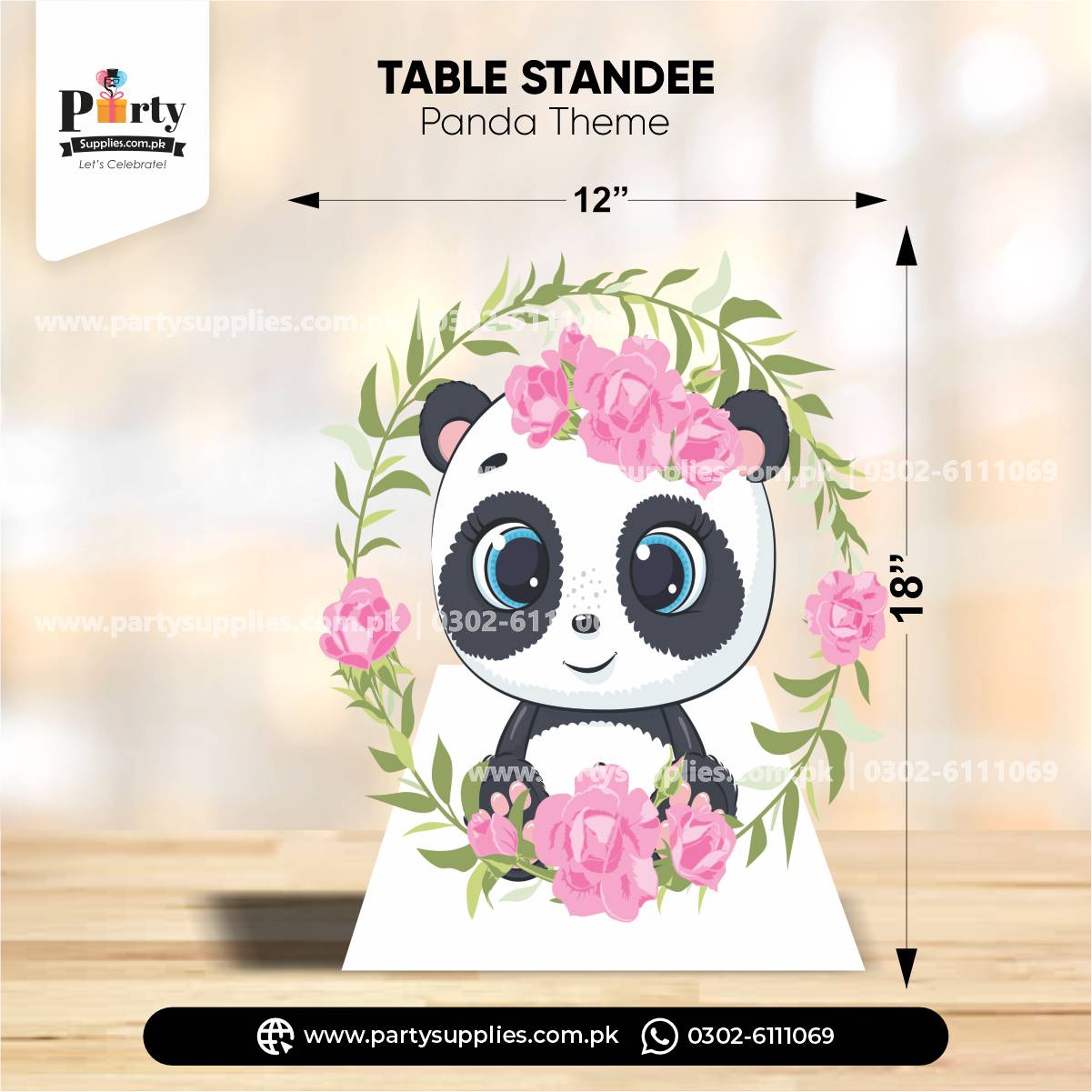 Panda girl theme birthday party decoration products