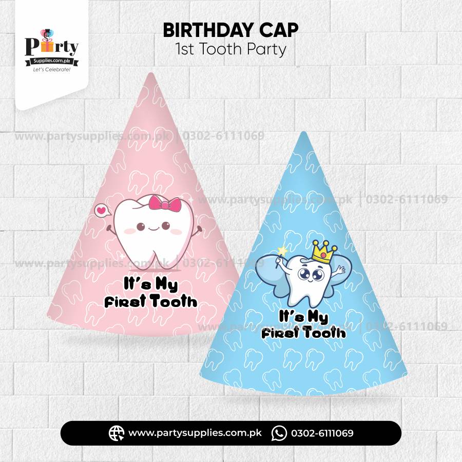 First Tooth Party Celebration | Cone Cap for your Baby Boy or Girl