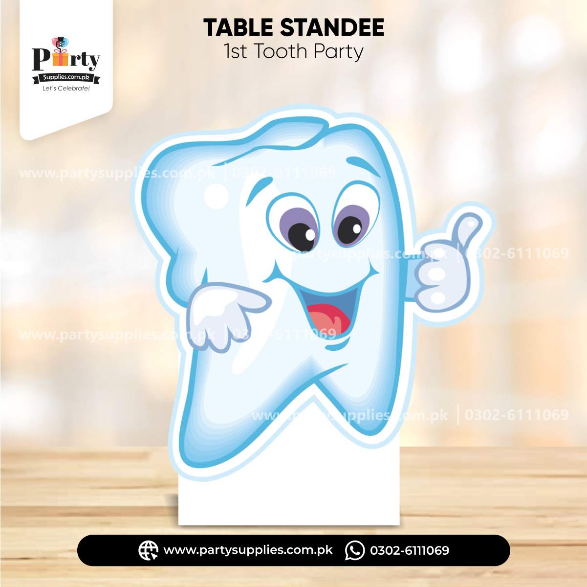 First tooth party Table decoration cutout standees – PartySupplies.com.pk