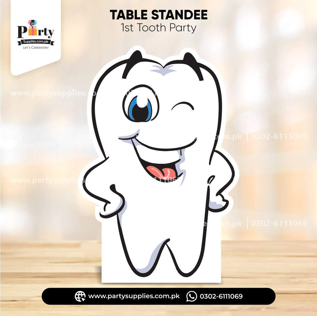 First tooth party Table decoration cutout standees