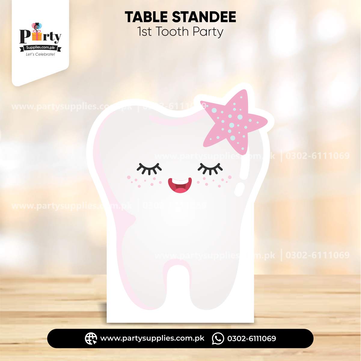 First tooth party Table decoration cutout standees – PartySupplies.com.pk