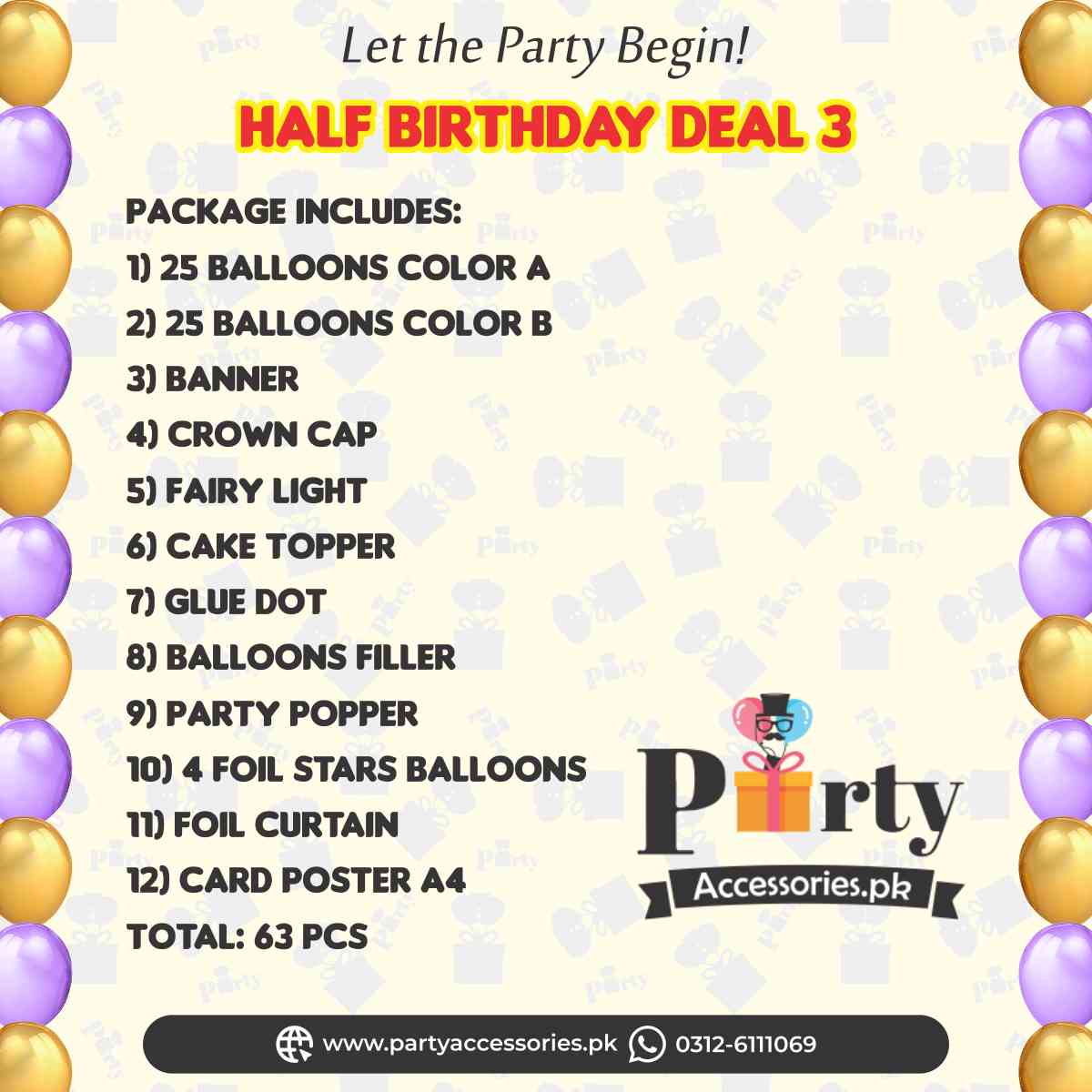 Half Birthday Package deal 3