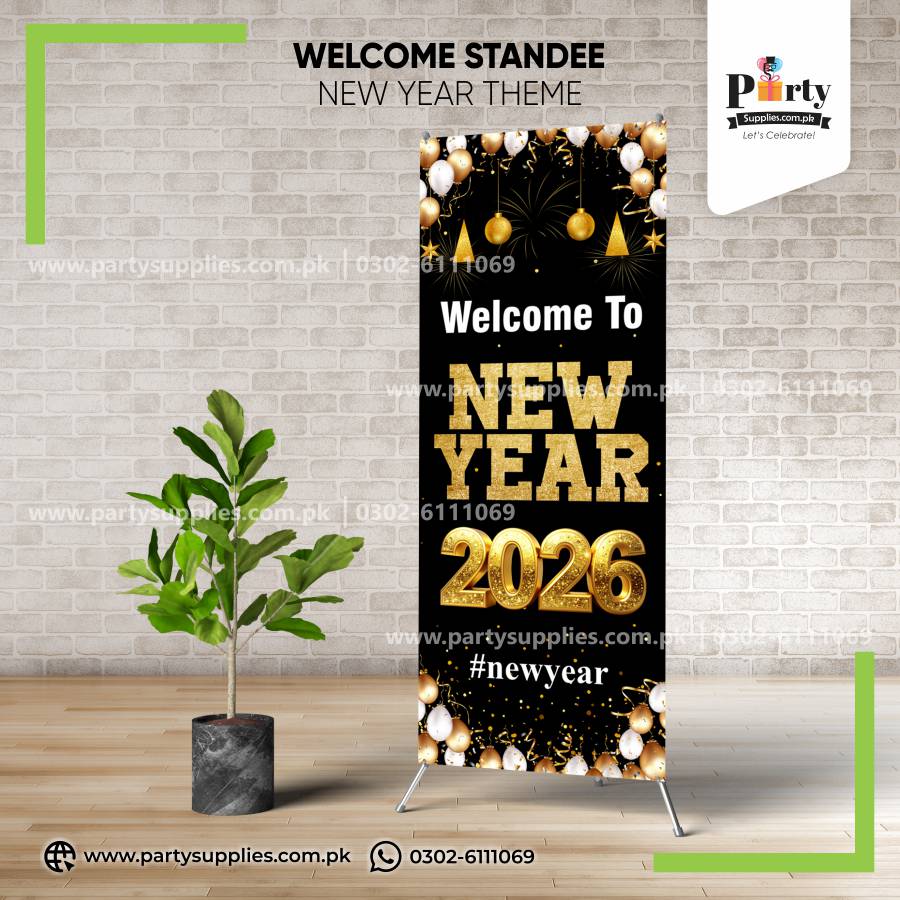 New Year Welcome Standee – Elegant Festive Entrance Decoration