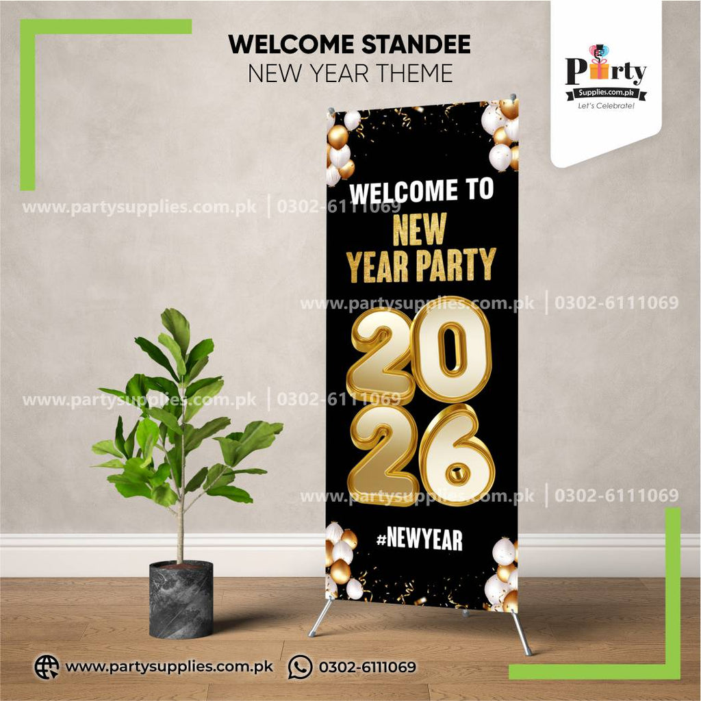 Welcome to New Year Party 2026 Welcome standee