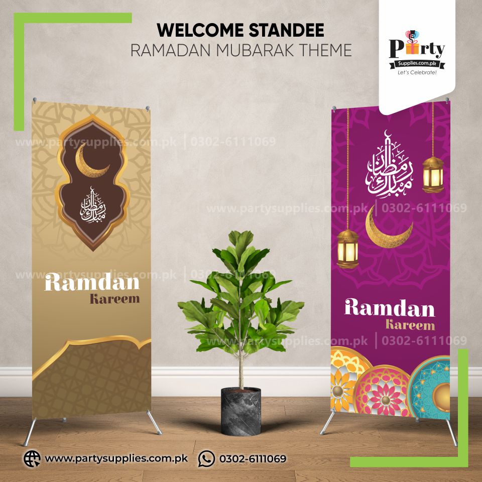 Ramadan Mubarak Welcome Standee – Elegant Entrance Decor