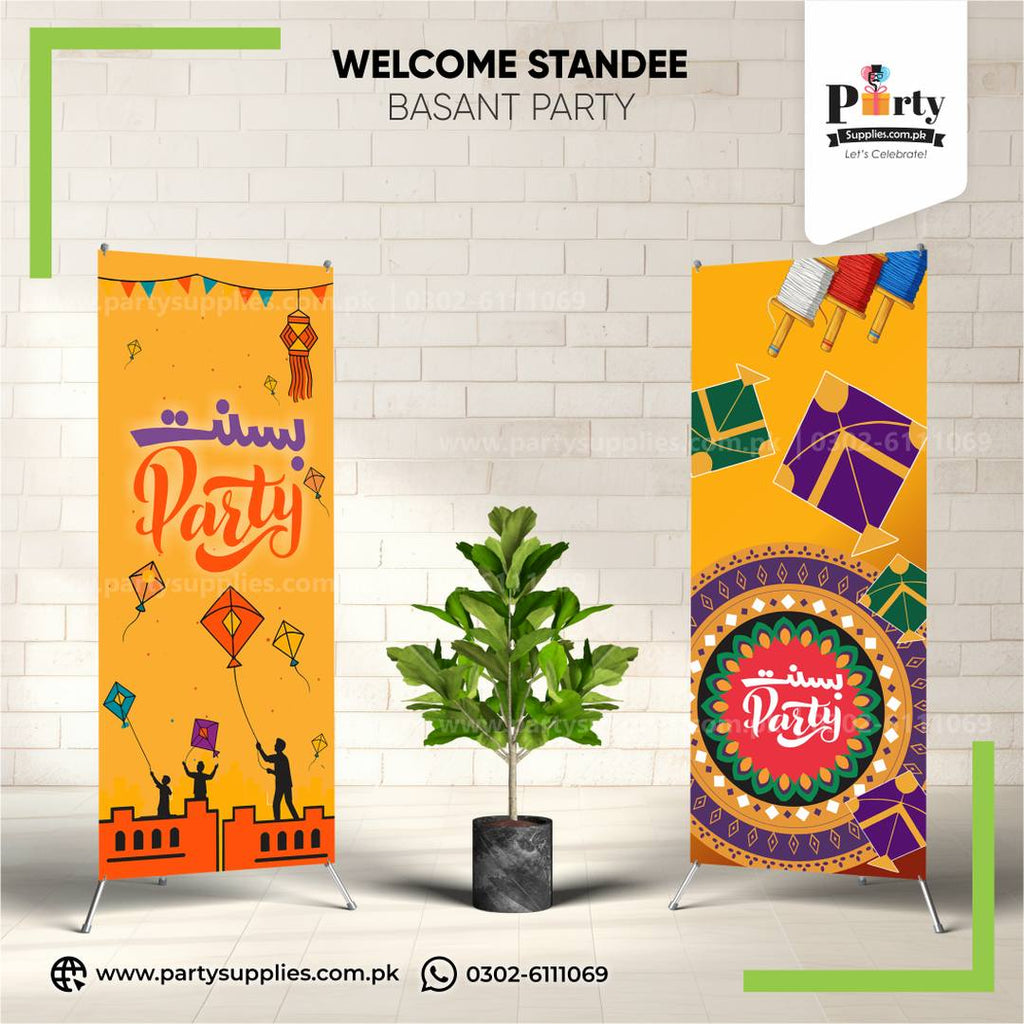 Basant Party Welcome Standee – Elegant Entrance Décor
