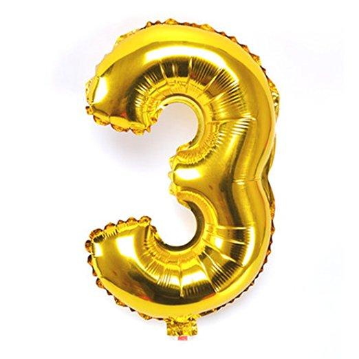 3 number large foil balloon