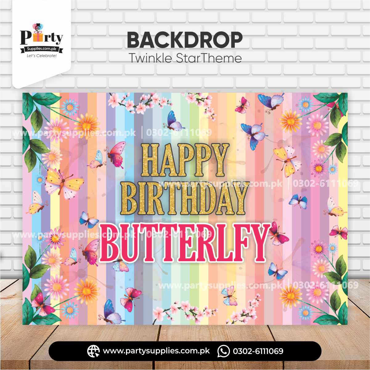 Wall backdrop for birthday party decoration