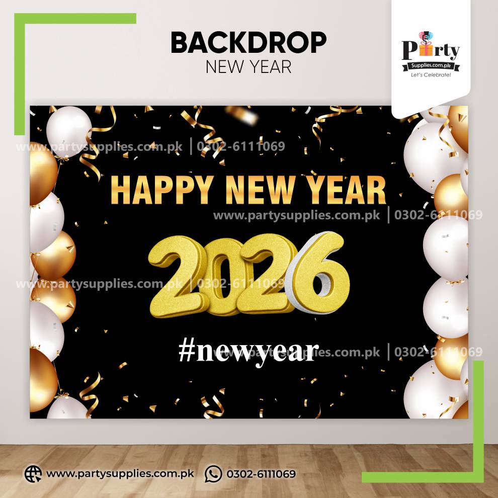 Elegant New Year Party Backdrop 