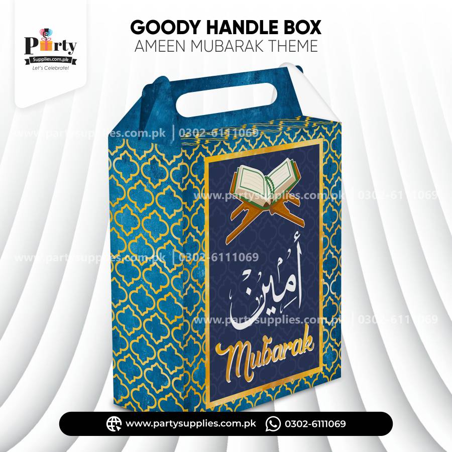 Ameen Mubarak Printed Handle Favor | Goody Boxes (Pack of 6)