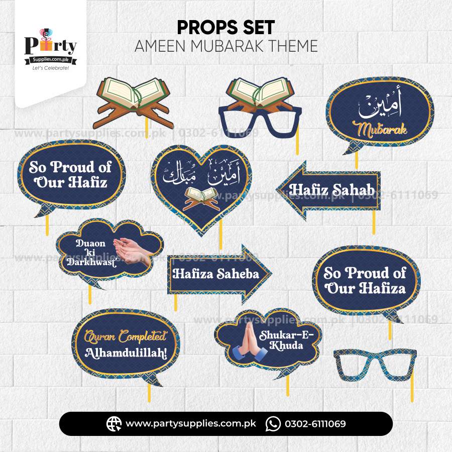 Ameen Mubarak Celebration Party Photo Props Set