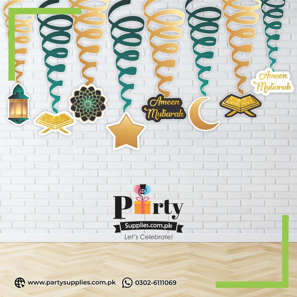 Ameen Mubarak Spiral Hanging Swirls Decorations 