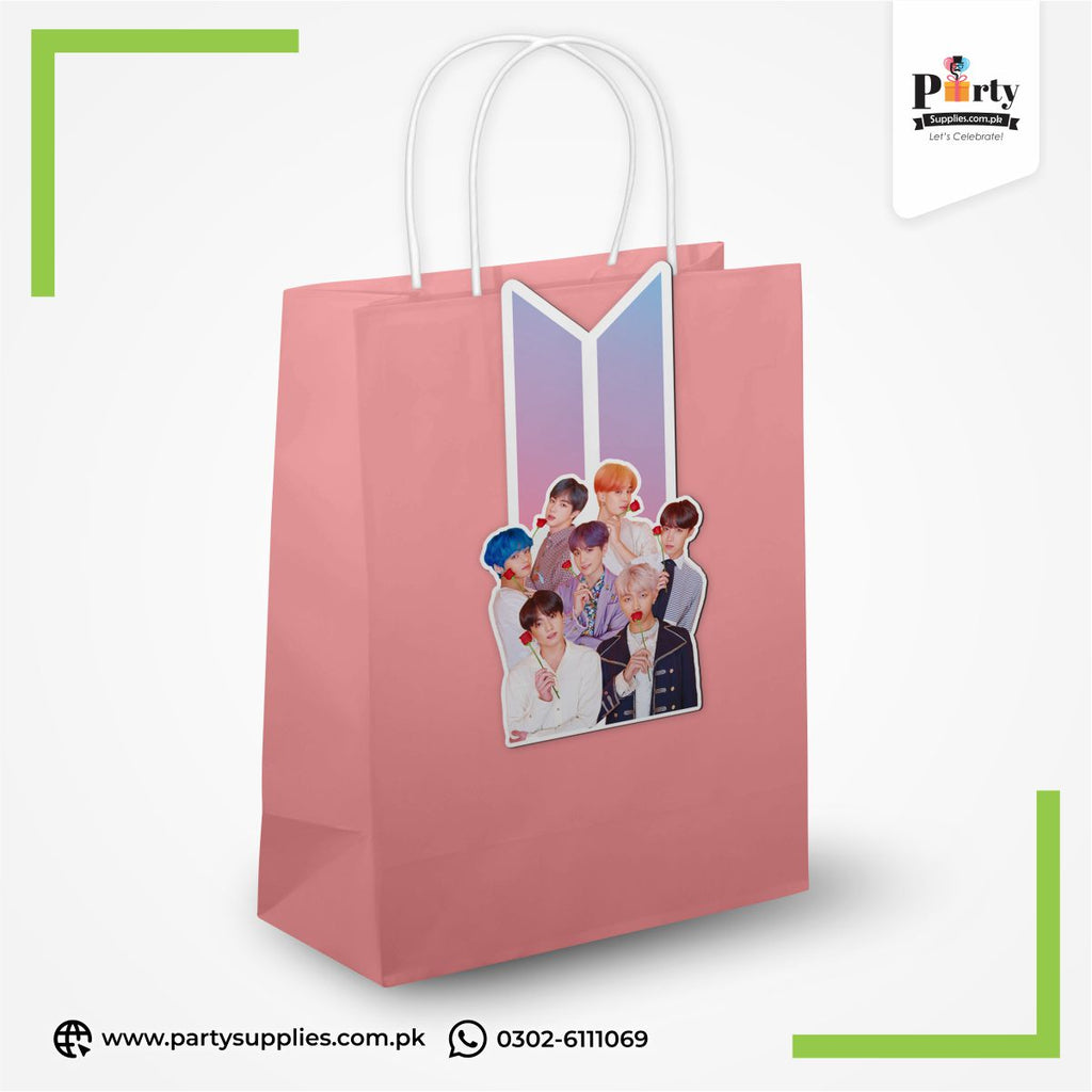 BTS theme cutout goody bags for birthday party gift favors
