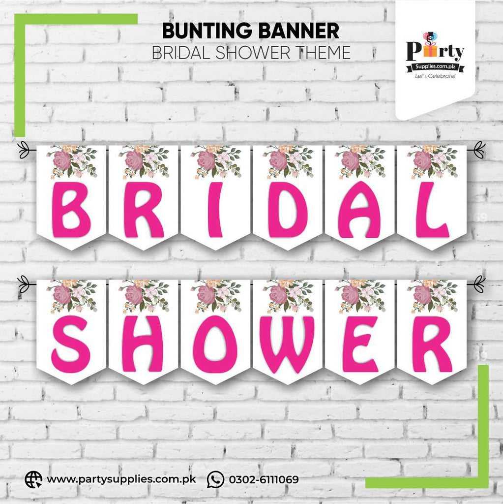 Bridal Shower Party Decoration Bunting Banner