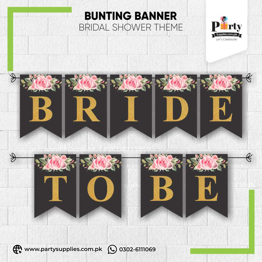 Bride To Be Bunting Banner – Bridal Shower Wall Decoration