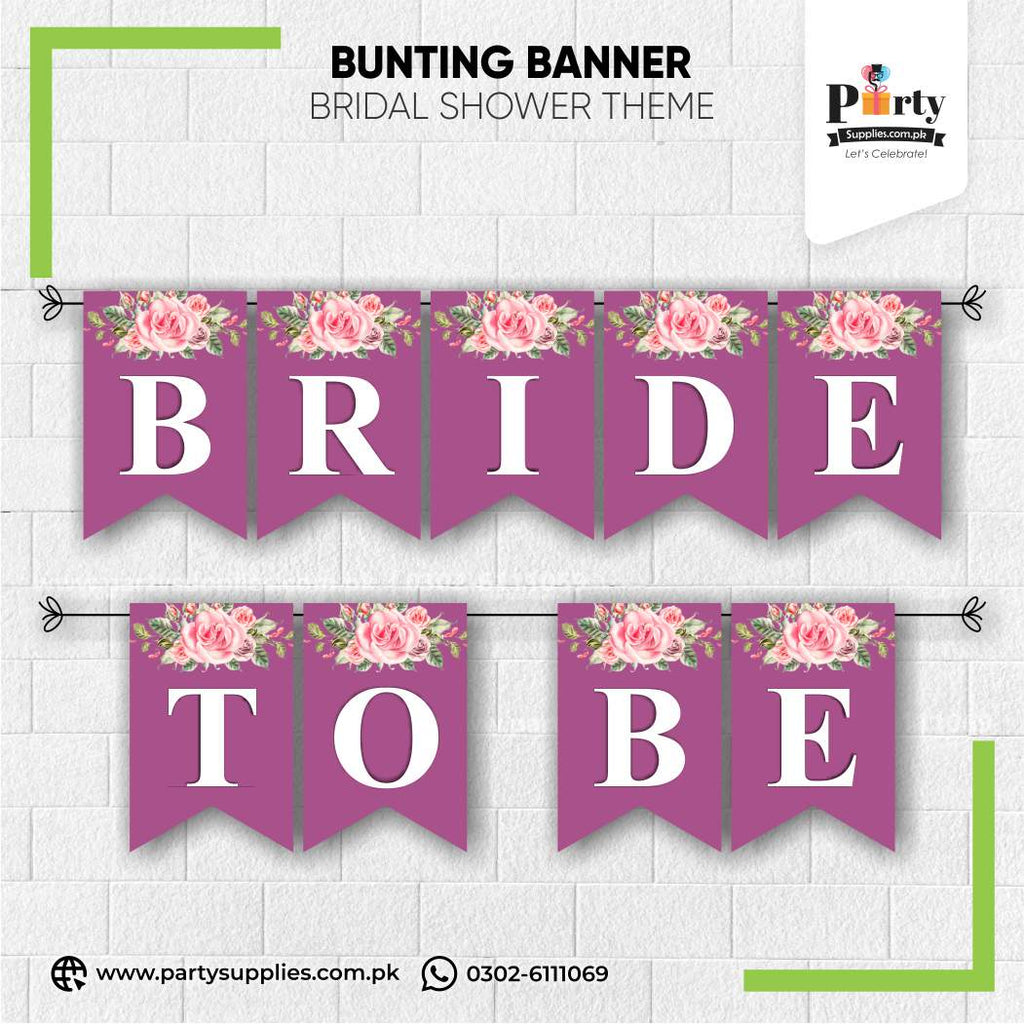 Bride To Be Bunting Banner – Bridal Shower Wall Decoration
