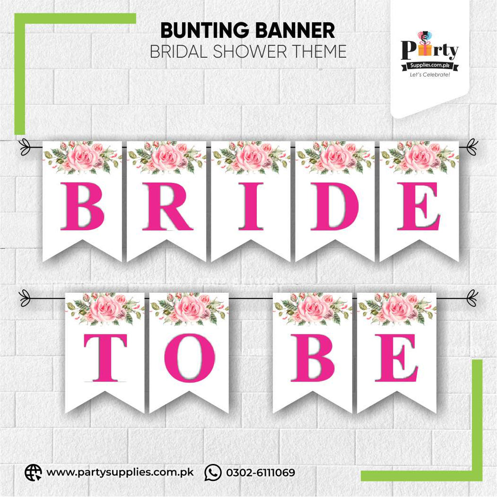 Bride To Be Bunting Banner – Bridal Shower Wall Decoration