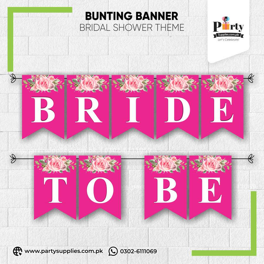 Bride To Be Bunting Banner – Bridal Shower Wall Decoration