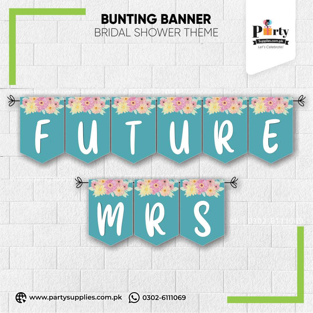 Future Mrs Bunting Banner for Bridal Shower Wall Decoration