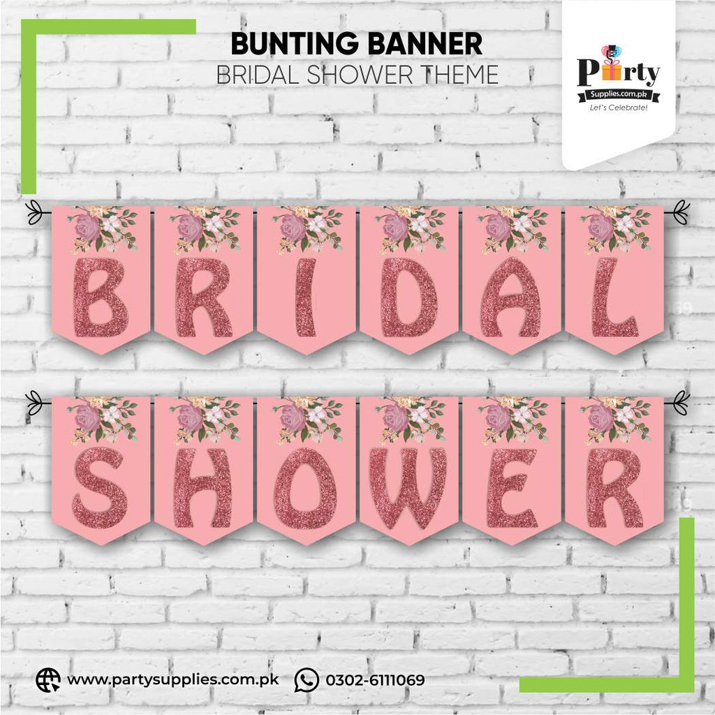 Bridal Shower Wall Bunting Banner – Elegant Party Decoration