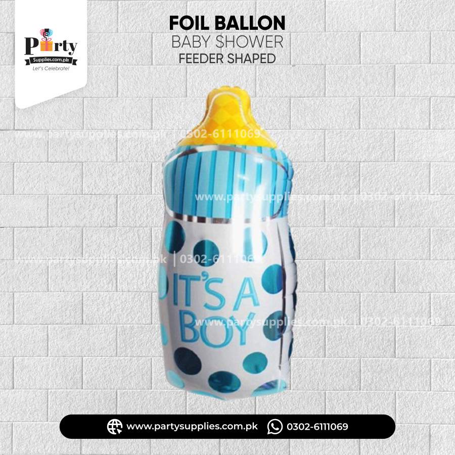 Feeder shape foil balloon for welcome baby boy party decoration 