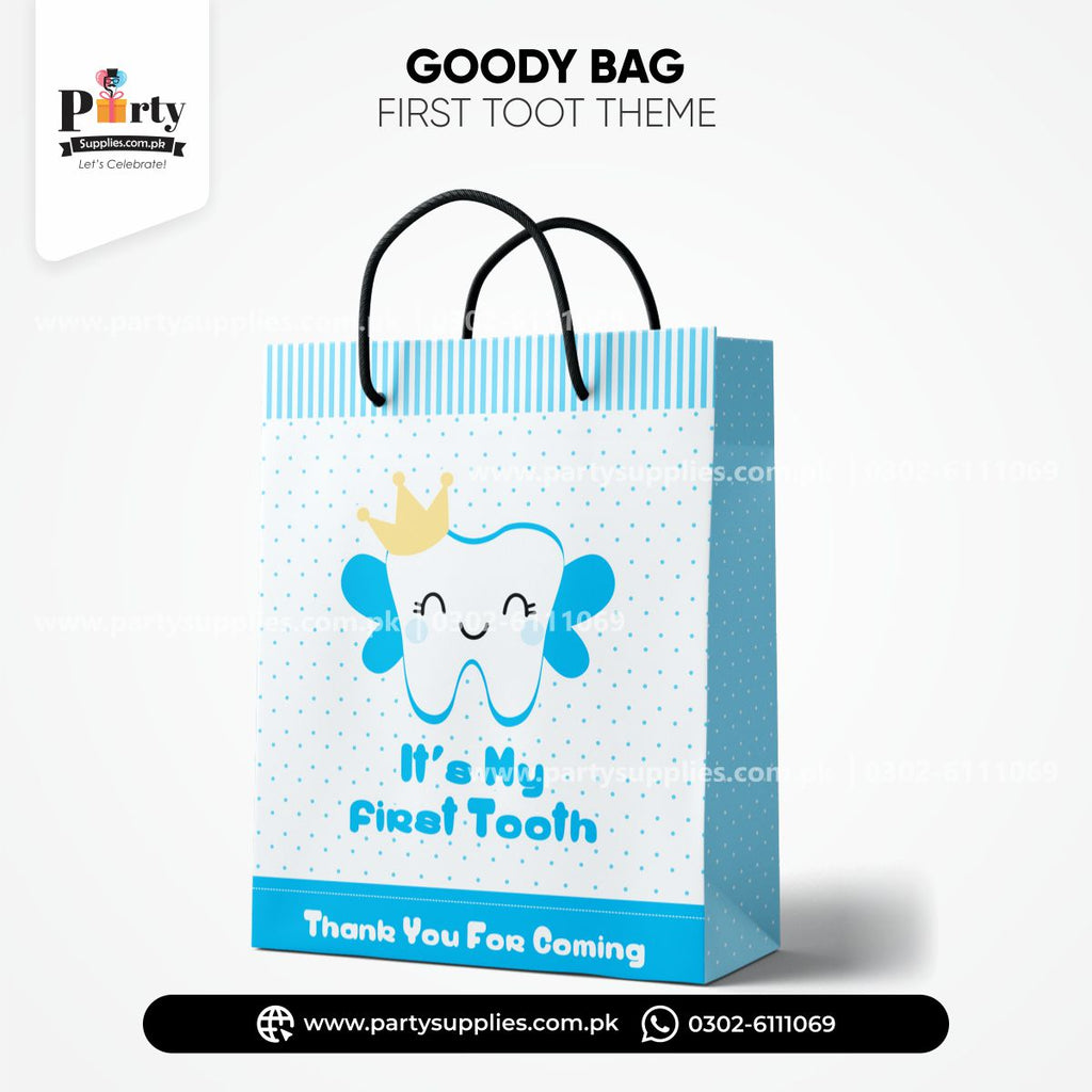 First tooth boy favor goody bags