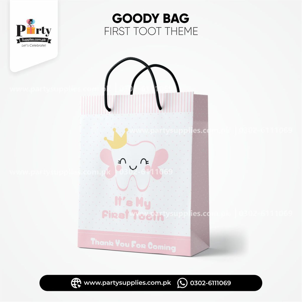 First tooth girl goody bags for decoration 