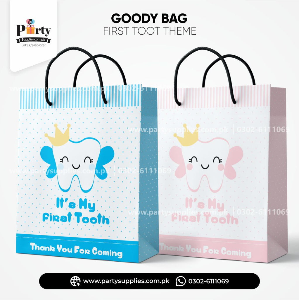 First tooth theme favor goody bags for for decoration 