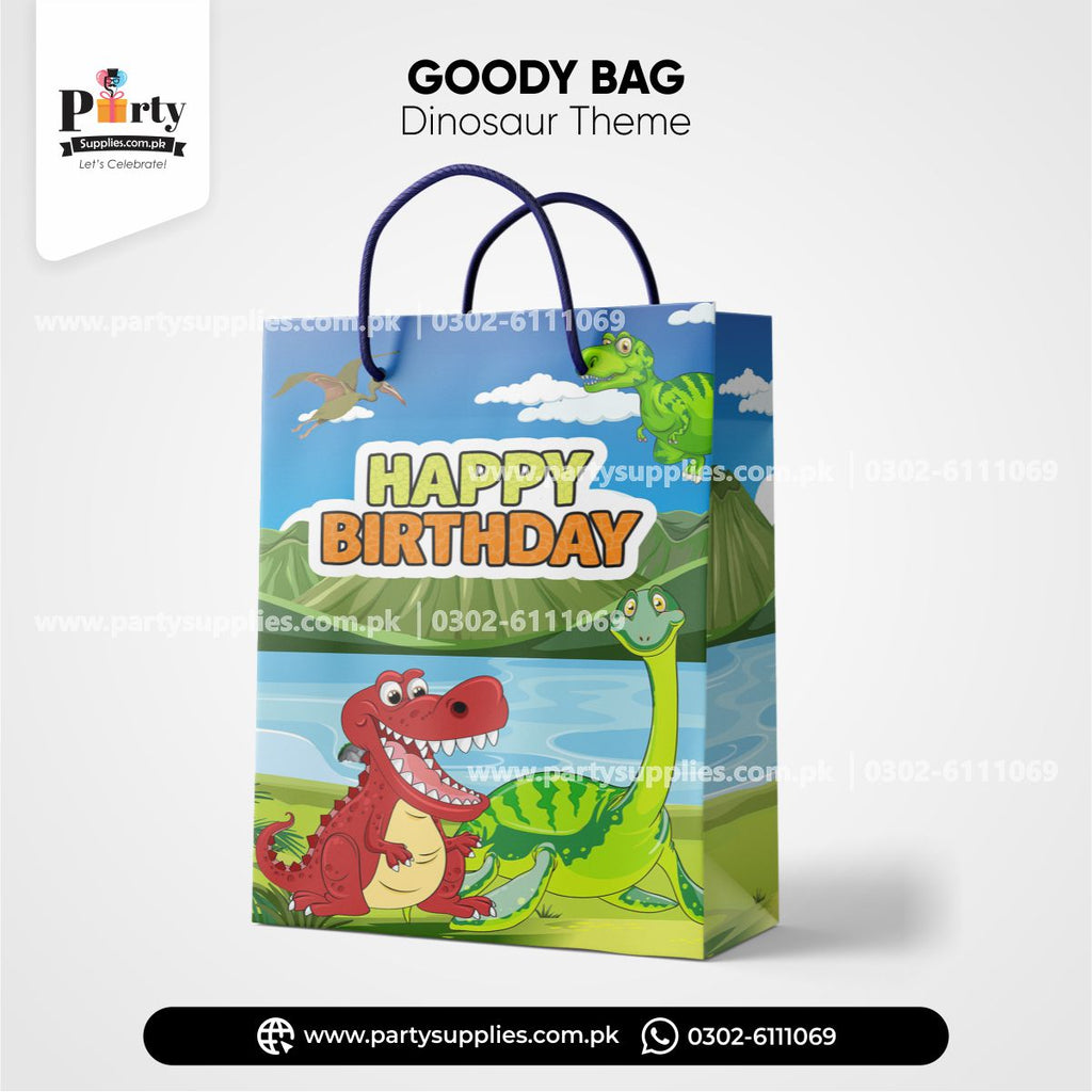 inosaur theme birthday party goody / favor bags