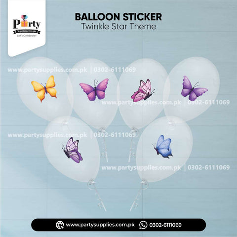 Butterfly theme transparent balloons with stickers for party decoration