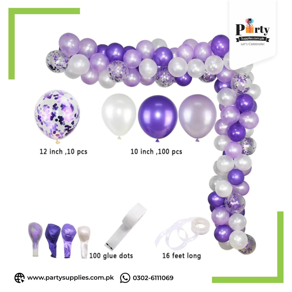 Balloons Garland Arch Kit Set - Purple Color DIY Decoration for Any Celebration