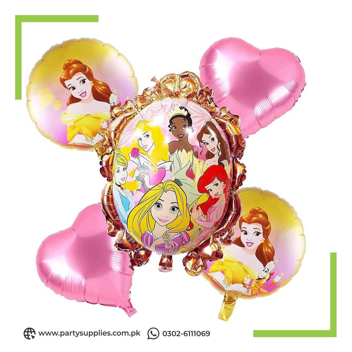 Disney princess Belle Foil Balloons Set