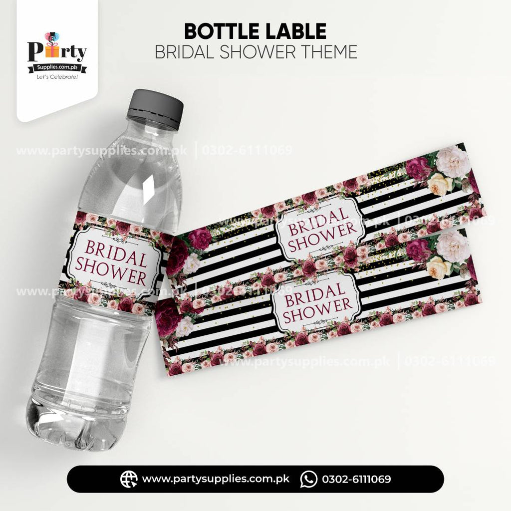Bridal Shower Theme Bottle Labels