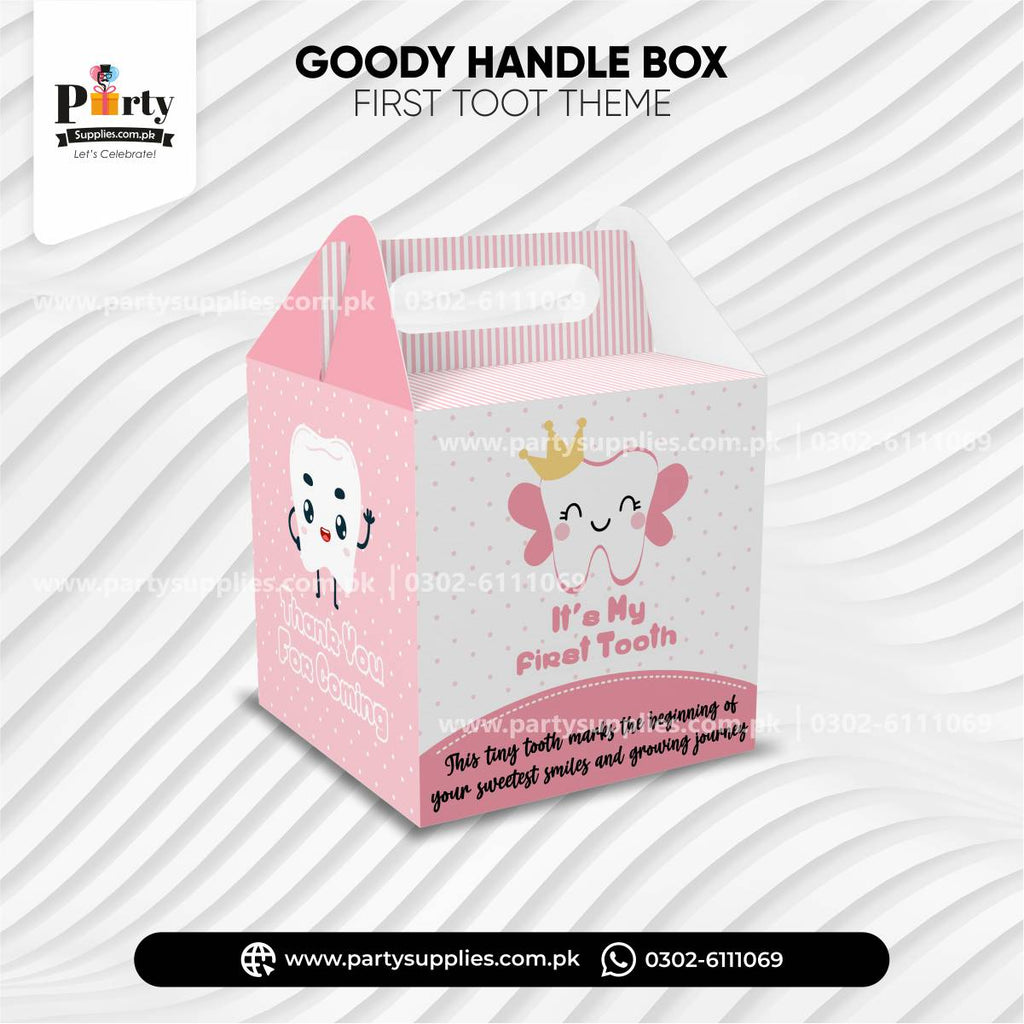 First tooth girl party Favor / Goody Boxes for Decoration 