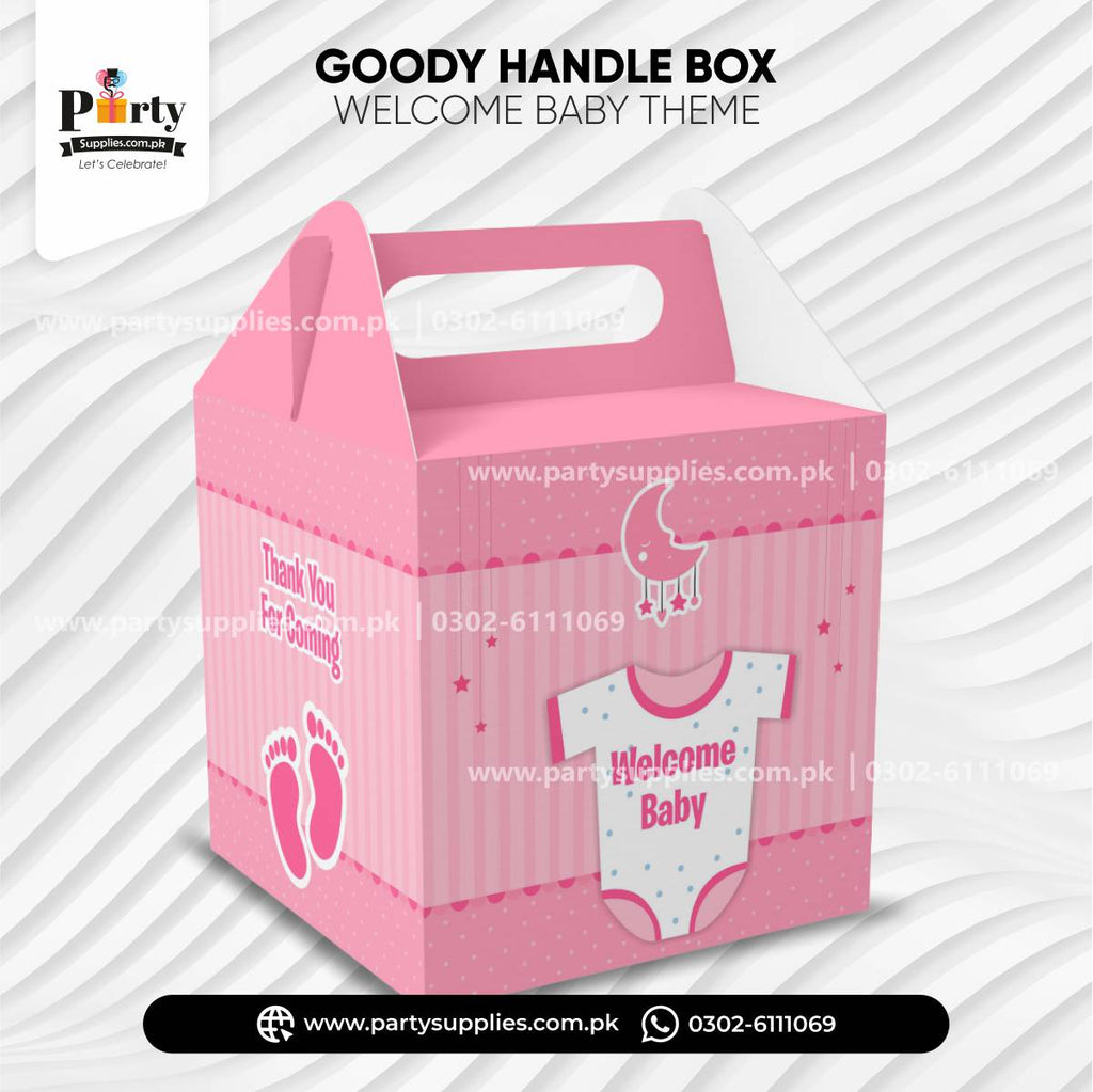 Welcome Baby Party Favor / Goody Boxes for Decoration | Pack of 6