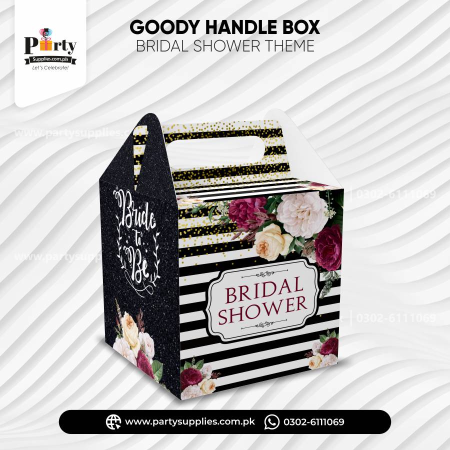 Bridal Shower Favor Boxes – Elegant Goody Boxes (Pack of 6)