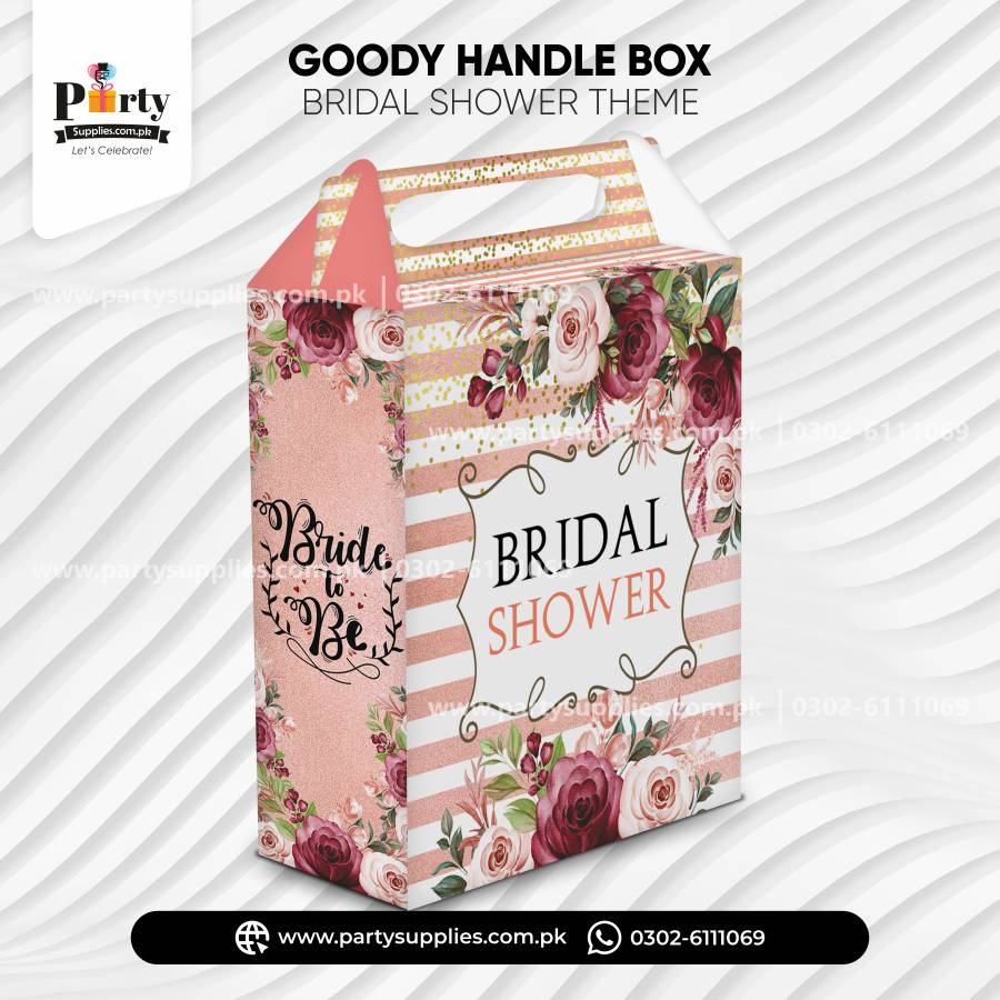 Bridal Shower Favor Boxes – Elegant Goody Boxes (Pack of 6)