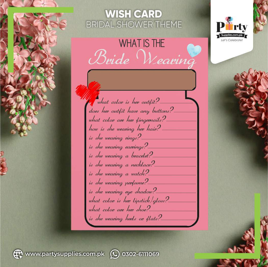 Bridal Shower Quiz Cards – Fun Party Game Cards (Pack of 6)