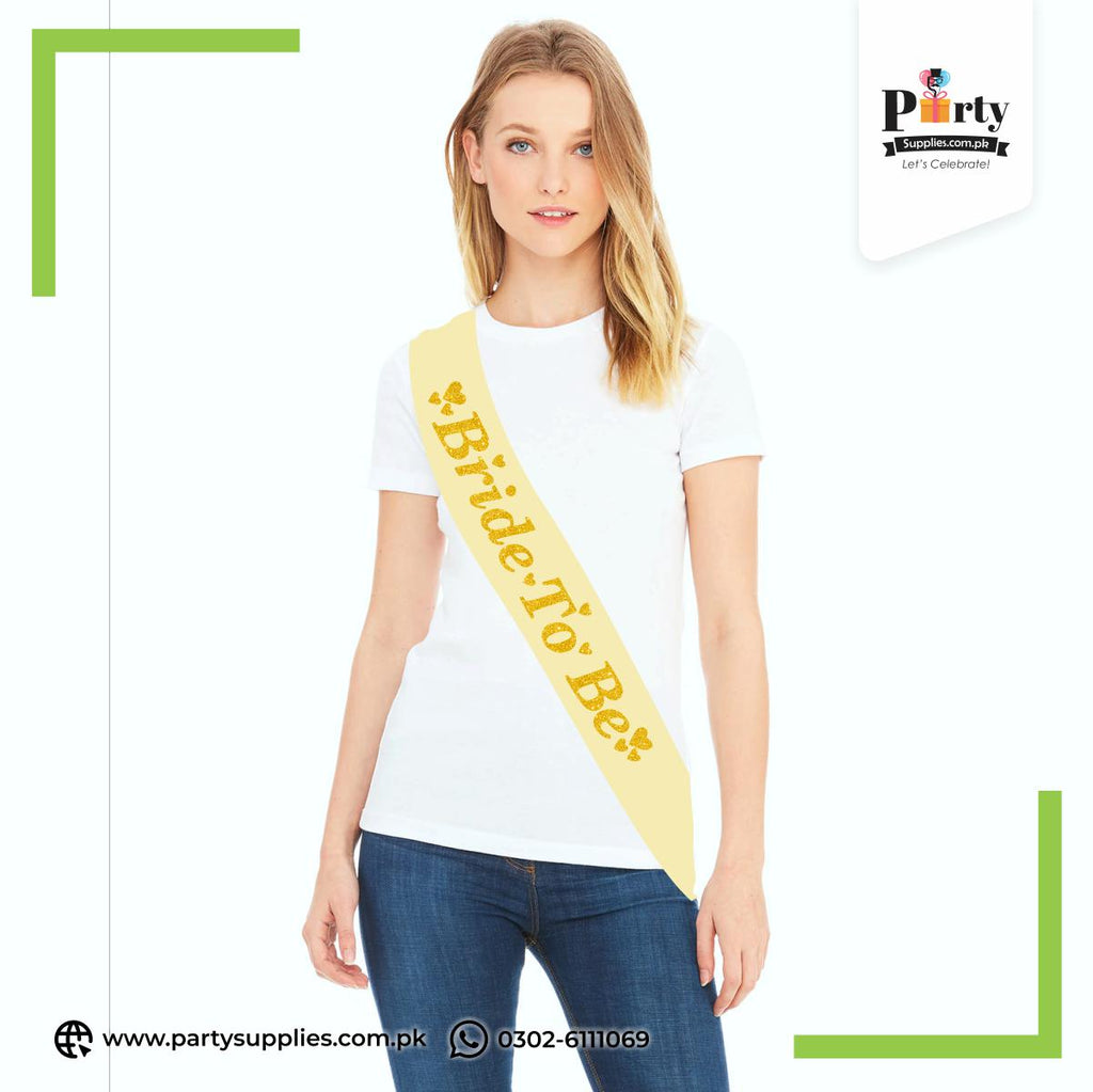 Bride To Be Sash – Elegant Bridal Shower Celebration Accessory