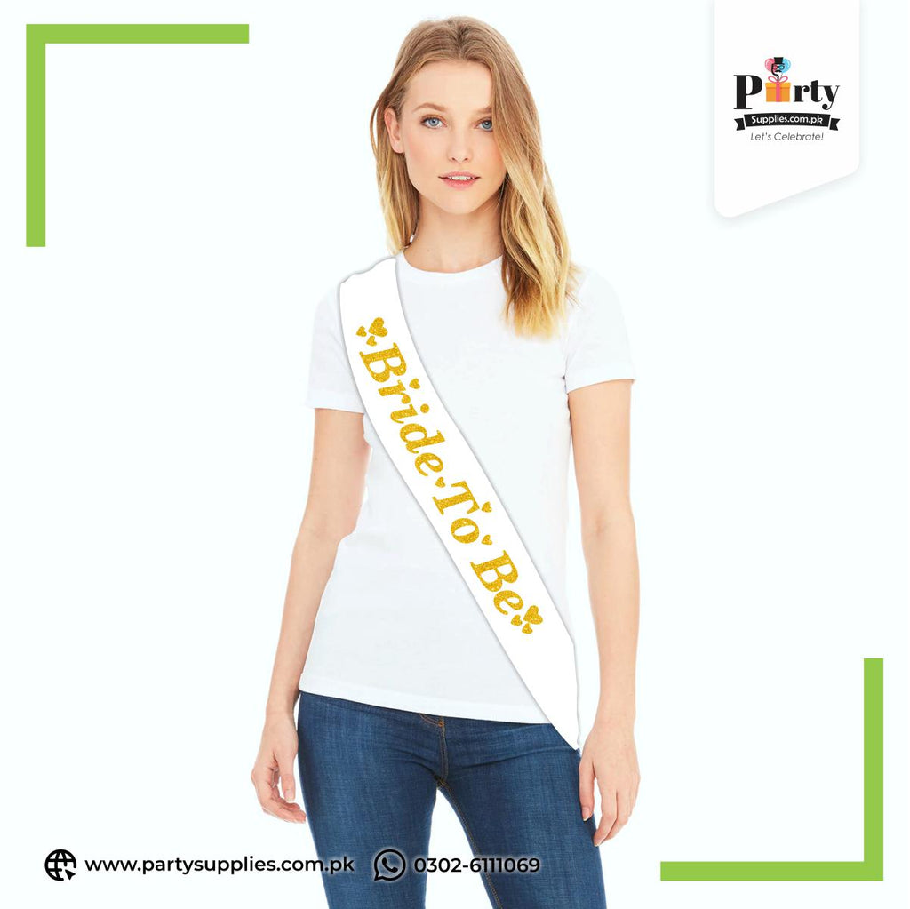 Bride To Be Sash – Elegant Bridal Shower Celebration Accessory