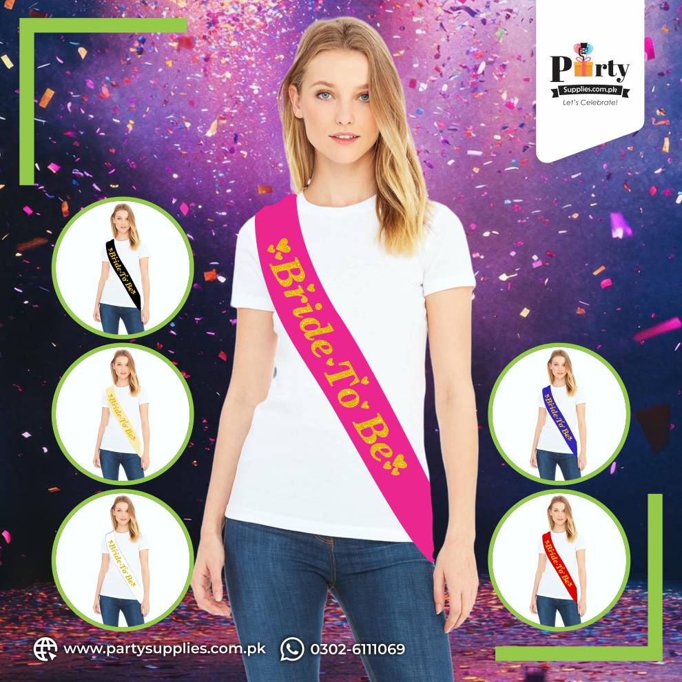 Bride To Be Sash – Elegant Bridal Shower Celebration Accessory
